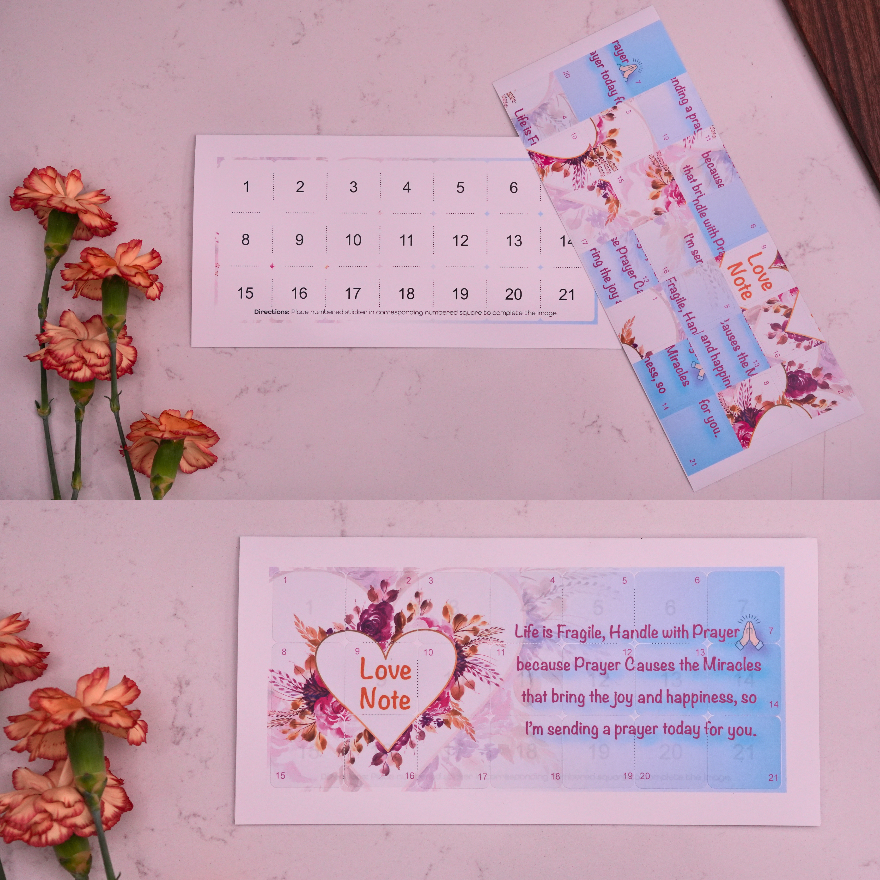 Love Note: Life's fragile handle with prayer | Action Greeting Card